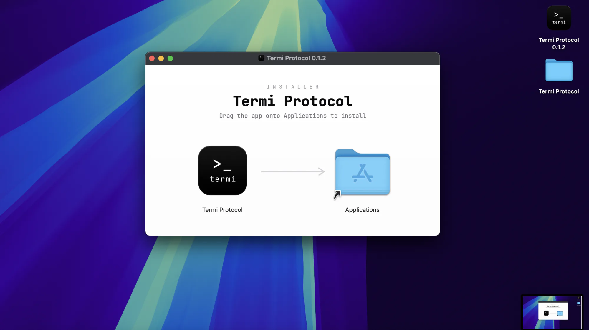 Installing The Termi Protocol from the macOS DMG